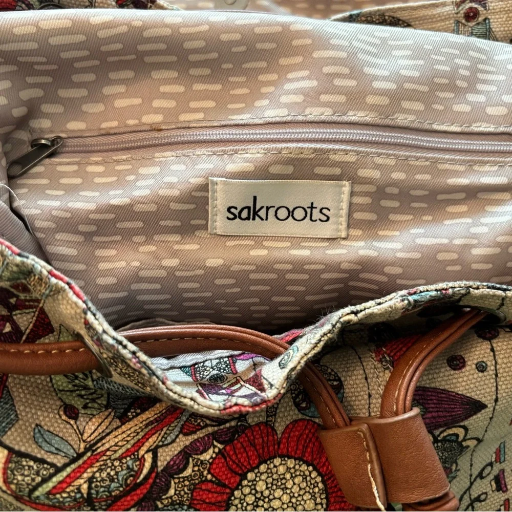 Sakroots Owl & Floral Print Backpack